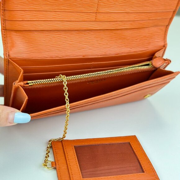 Prada Orange Leather Wallet - Picture 8 of 8